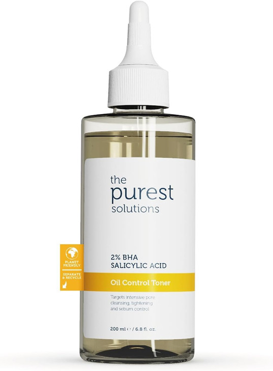 The Purest Solutions Oil Control Toner 2 BHA Salicylic Acid Oily Pore Balancing Toner for Acne Scarred Skin Blackhead Ta