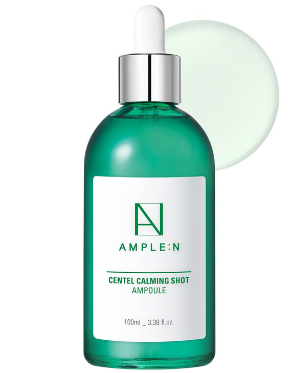 AMPLEN Centel Calming Shot Ampoule Korean Soothing Face Serum with Centella Asiatica to Calm Irritated Sensitive Skin Re