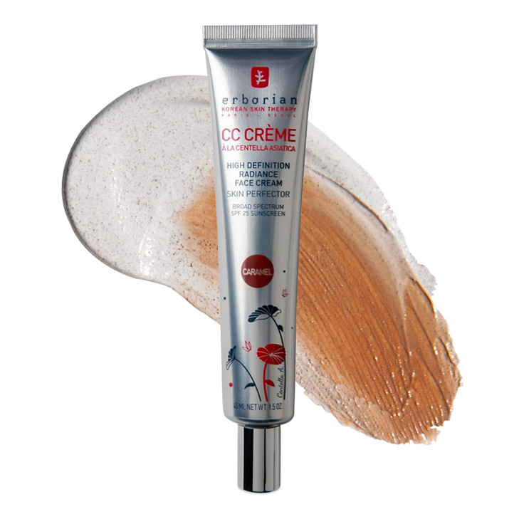 Erborian Color Correcting CC Cream with Centella Asiatica Caramel Light MultiPurpose Facial Concealer with Illuminating