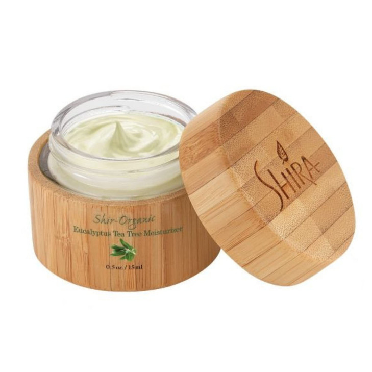 Shira Organic 15ml Eucalyptus Tea Tree Moisturizer Hydrating Facial Cream for Normal to Oily Skin Natural Skin Care with