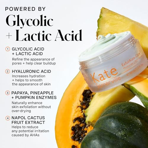 Kate Somerville ExfoliKate Glow Moisturizer Clinically Formulated Daily Face Cream Gently Exfoliates and Hydrates 17 Fl