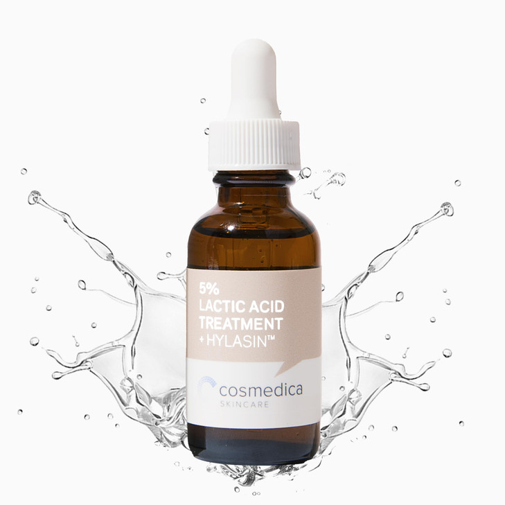 Cosmedica Skincare 5 Lactic Acid Treatment Hylasin AHA Hyaluronic Acid Gentle Exfoliator Dark Spot Corrector AntiAging F