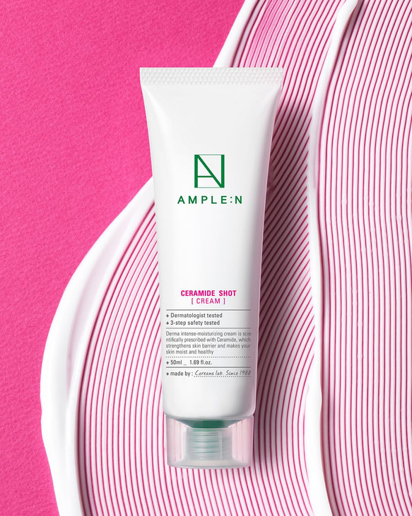 CORANA AMPLEN Ceramide Shot Cream Hydrating Moisturizer Unscented for Dry and Sensitive Skin Strengthening Skin Barrier