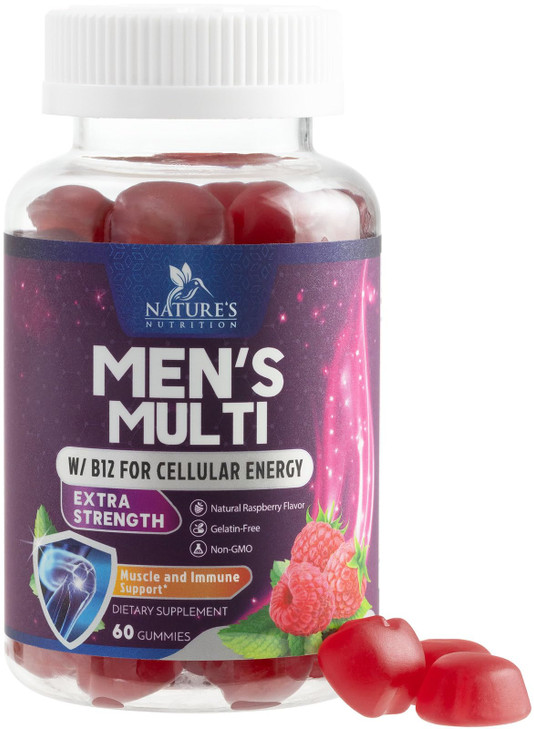 Multivitamin for Men - Complete Daily Mens Multivitamin Gummies with Vitamin D, B Vitamins, Zinc & More - Energy, Memory, Focus & Immune Health Suppo online at globaldelivered