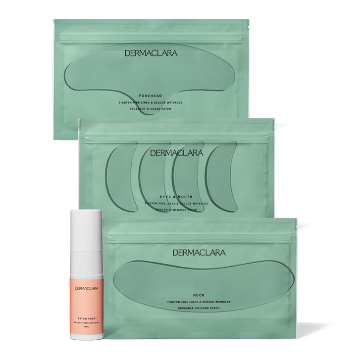 Dermaclara Silicone Patch Face Rejuvenation Kit AntiWrinkle Patches for Forehead Smile Lines Silicone Frown Line Treatme