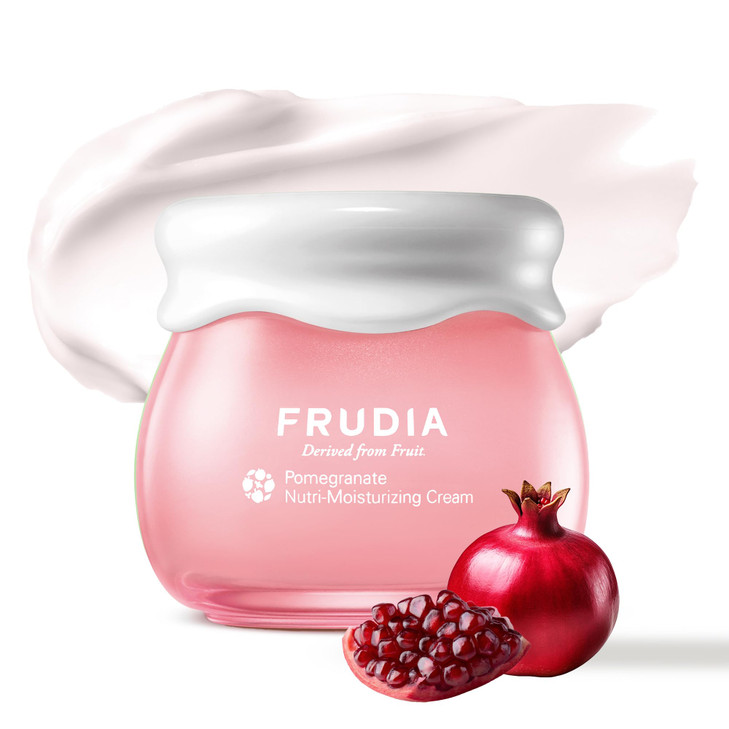 FRUDIA Pomegranate NutriMoisturizing Face Cream 194 oz AntiAging and Firming Korean Face Moisturizer w63 Pomegranate Ext