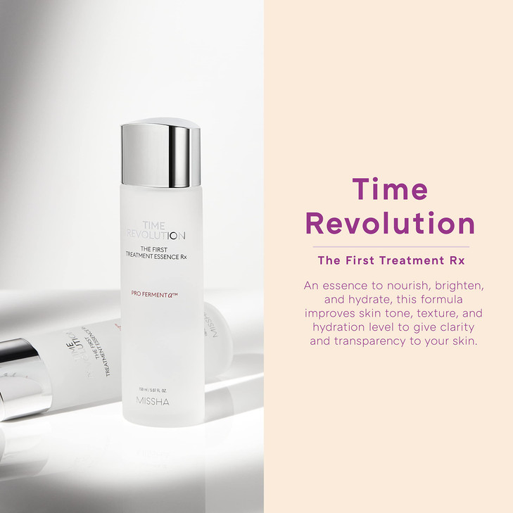 MISSHA Time Revolution The First Essence RX 4th Gen 507 Fl oz150ml Korean Face Essence Hydrating Facial Toner Skin Smoot