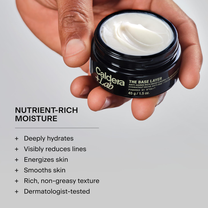 Caldera Lab The Base Layer Mens Organic Face Cream Moisturizer for Dry Sensitive Normal Skin Vegan Natural Antioxidant P