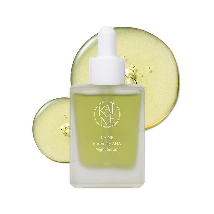 KAINE Rosemary AHA Night Serum Lactic Acid Rosemary Leaf Extract Serum for Face Mildly Exfoliates without Drying for Rad