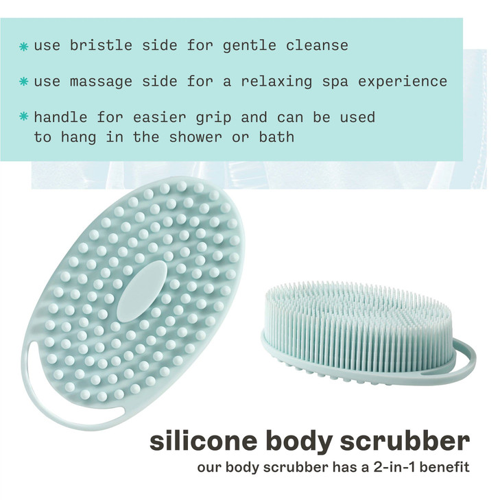 Freeman Premium Silicone Body Scrubber, Exfoliating & Massaging, Double Sided Silicone Scrubber, Durable & More Hygienic Than Loofah, for Men & Women online at globaldelivered