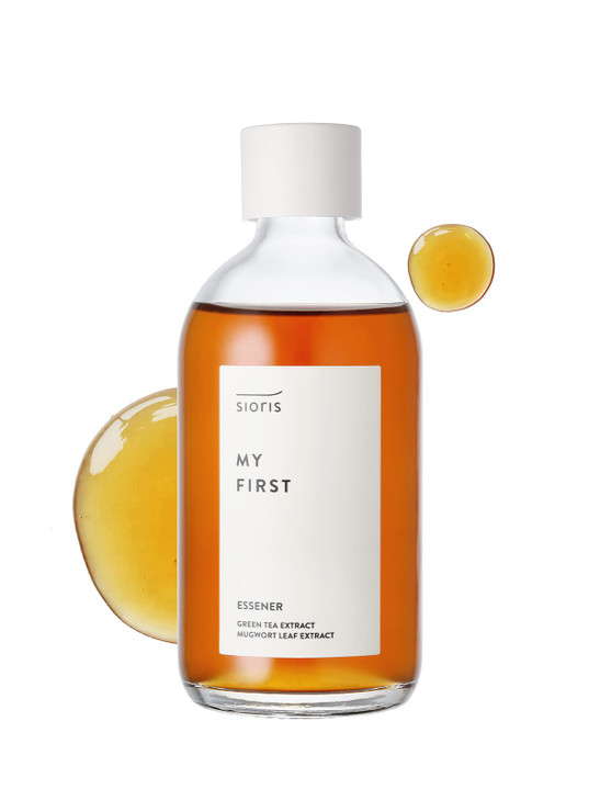SIORIS Green Tea Hydrating Serum Organic Korean Facial Care for Sensitive Skin Soothing Moisture Booster with Mugwort Fe