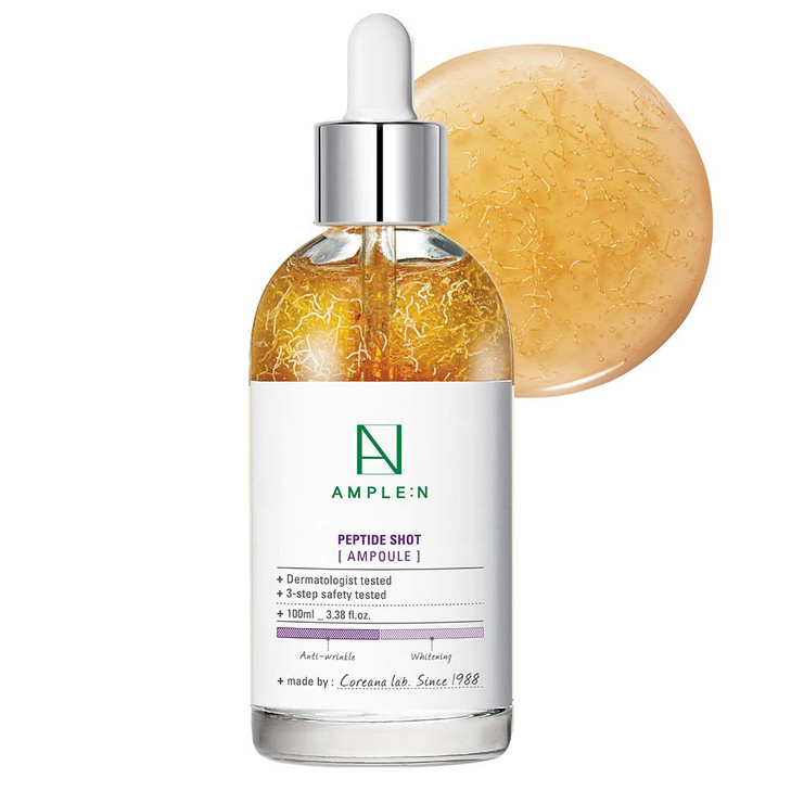 AMPLEN Peptide Shot Ampoule AntiAging Face Ampoule with Peptide Threads to Minimize Wrinkles and Improve Firmness Peptid