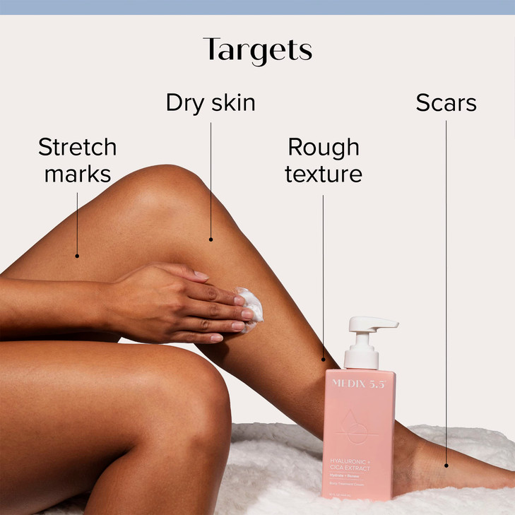 Medix 55 Hyaluronic Acid Vitamin E Cream Body Lotion For Women Hydrating Dry Skin Firming Lotion Minimizes Look Of Wrink