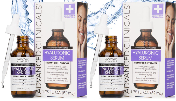Advanced Clinicals Hyaluronic Acid Serum For Face Moisturizing Facial Skin Care Products Hydrating Serum For Face Helps