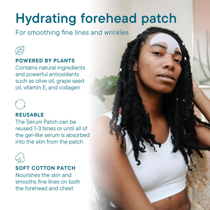 Frownies Cotton Soft Forehead Serum Patch Serum Infused Forehead Wrinkle Patch For Fine Lines Wrinkles Reusable Hypoalle
