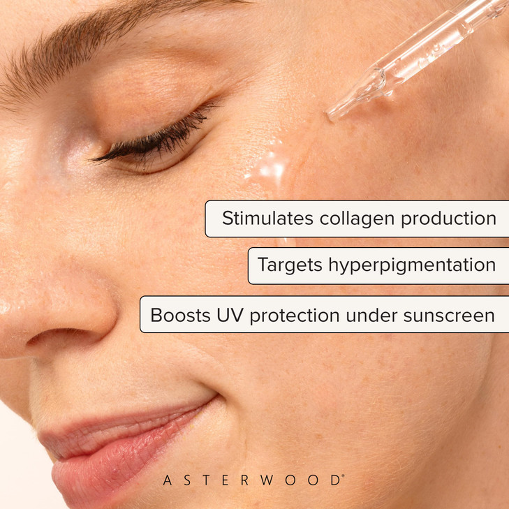Asterwood Vitamin C Face Serum with Hyaluronic Acid Smoothing Hydrating Supports Collagen Production FragranceFree 8 Fl