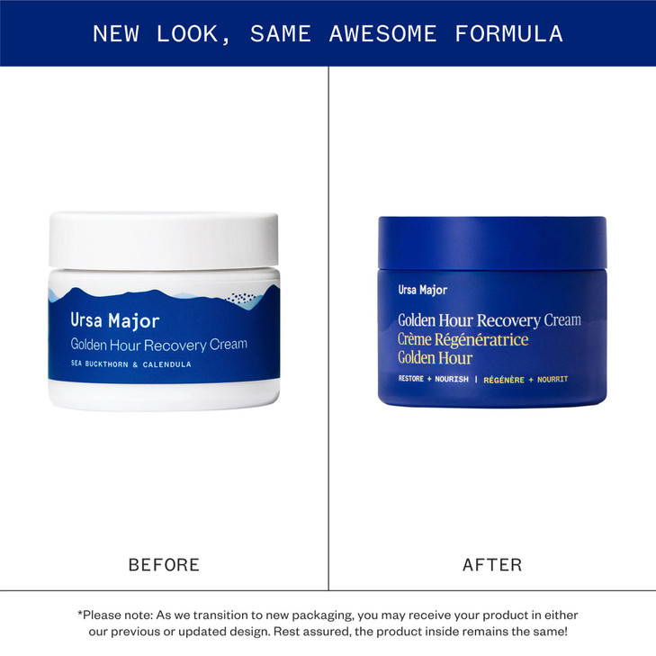 Ursa Major Golden Hour Face Moisturizer Vegan Recovery Cream for Daily Facial Moisturizing Repair Hydrate Natural Formul