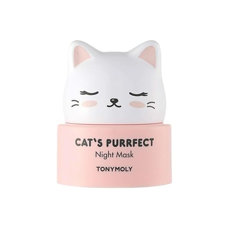 TONYMOLY Cats Purrfect Night Sleeping Mask Hydrating Overnight Face Mask with Collagen Botanical Extracts Korean Skincar