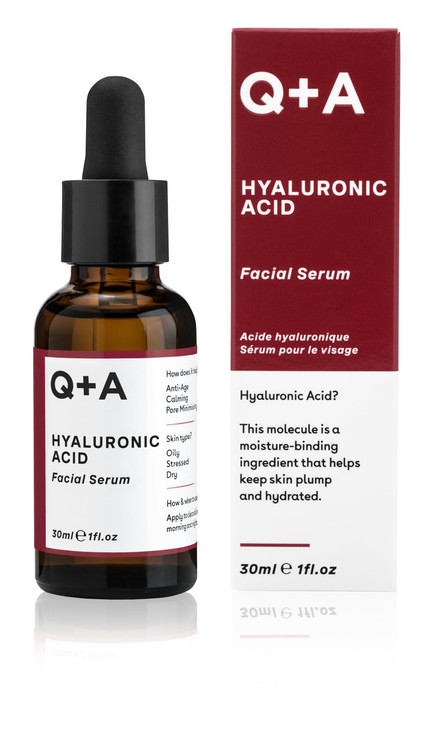 QA Hyaluronic Acid Facial Serum 30ml Natural Hydrating Face Serum for Plump Skin Anti Ageing Fragrance Free Delivers Dee