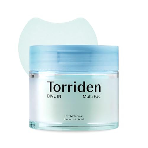 Torriden DIVE IN Multi Pad 80 pads Serum infused Facial Pads for Cooling Soothing Hydrating Spot Masking Hyaluronic Acid