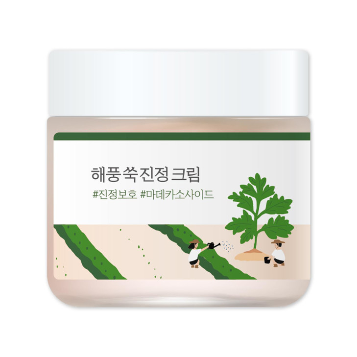 ROUND LAB Mugwort Calming Cream 80ml Soothing Moisturizing Madecassoside Calming Cream