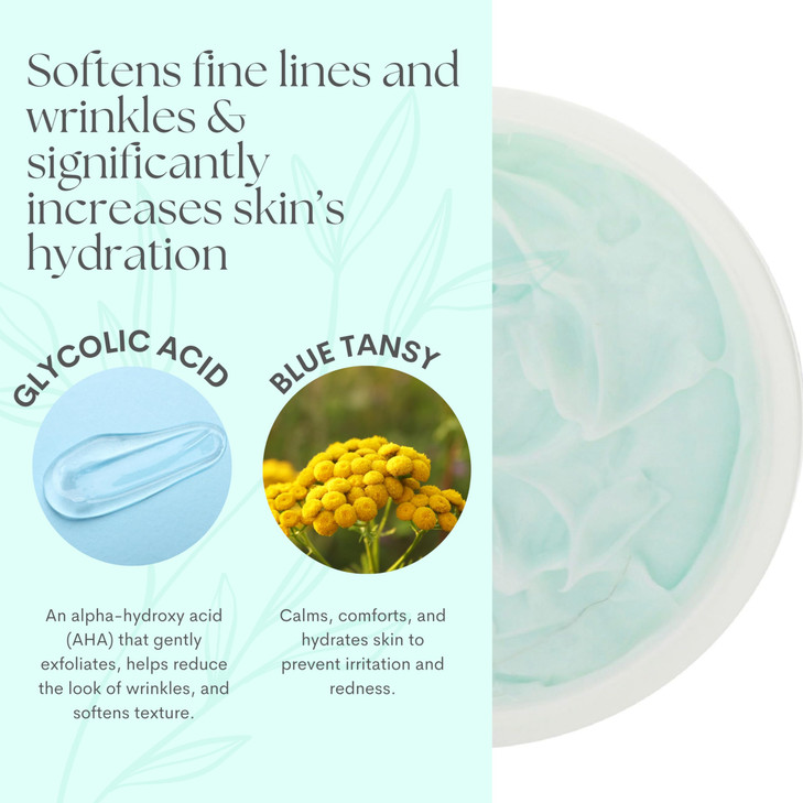 Serious Skincare Glycolic Facial Moisturizer Cream for Hydration Exfoliation Texture Refining for Lines Wrinkles Pores F