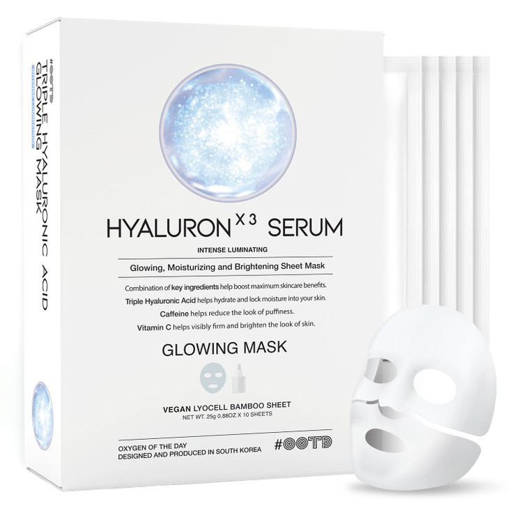 OOTD Triple Hyaluron Hydrating Mask for Dry and Sensitive Skin Anti Aging Tightening and Moisturizing Korean Vegan Beaut