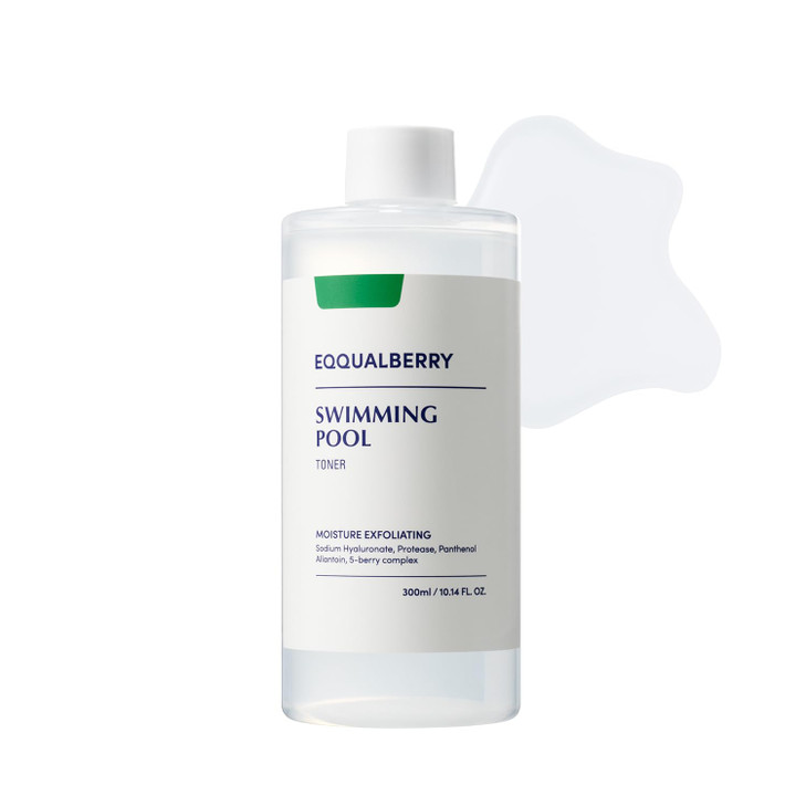 EQQUALBERRY Swimming Pool Toner Korean Toner for Daily Exfoliating Deep Hydration with Natural Enzyme Protease Hyaluroni