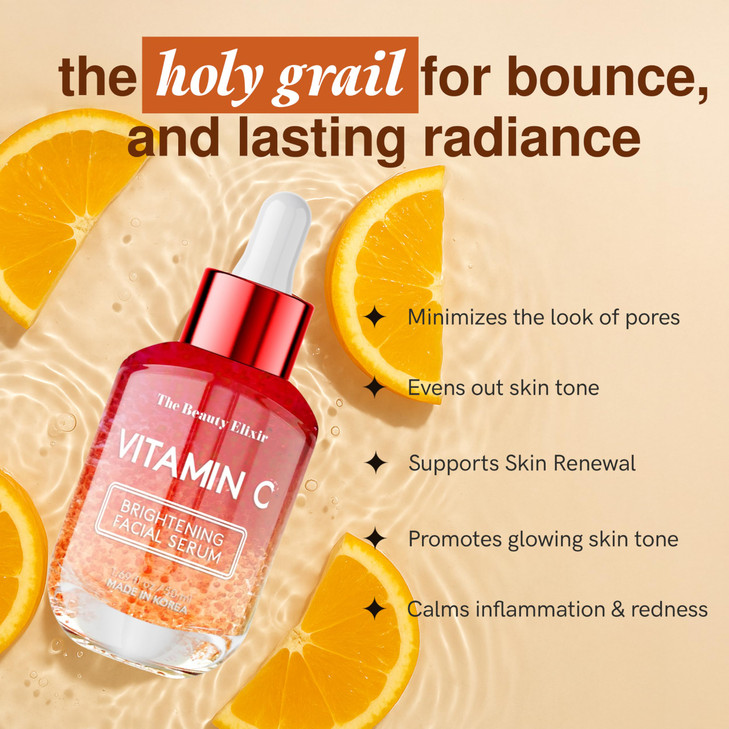 The Beauty Elixir Vitamin C Serum For Face Dermatologist Tested AntiAging Dark Spot Remover Brightening Clean Beauty Cru