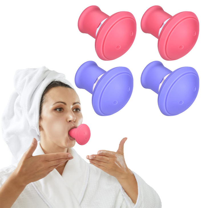Harrycle 4 Pieces Face Exerciser Facial Yoga for Skin Tighten Firm Jaw ExercisercReducer Double Chin Breathing Device Ne