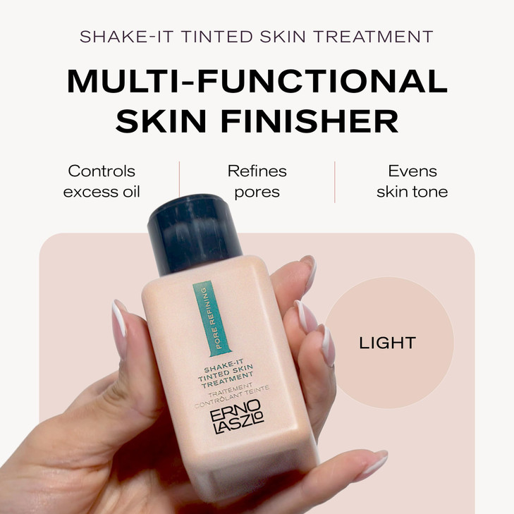 Erno Laszlo ShakeIt Tinted Skin Treatment Light Face Tint for Fair Complexions Beautiful Skin Tone Controls Oil Natural