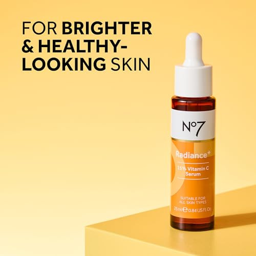 No7 Radiance 15 Vitamin C Serum RadianceBoosting Face Serum for Glowing Skin ReEnergizing Vitamin C Skin Care for Daily