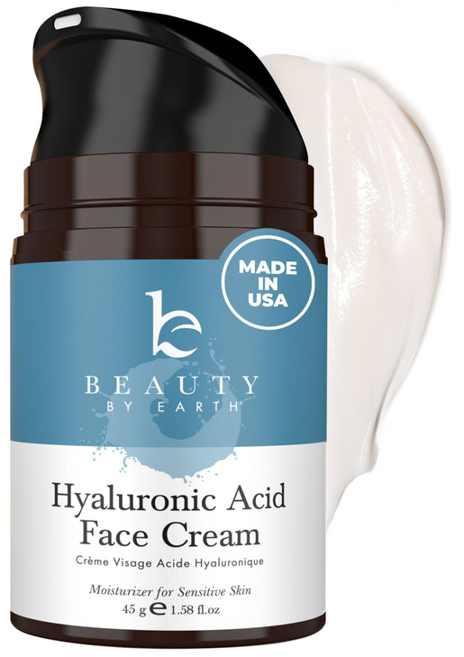 Hyaluronic Acid Moisturizer for Face USA Made with Organic Natural Ingredients Hydrating Anti Aging Face Moisturizer for