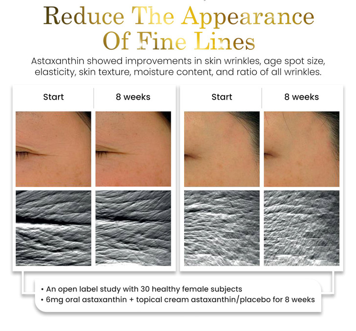 Luxe Beauty Organic Astaxanthin Serum Concentrated Antioxidants Also with Organic Rosehip Oil Clove Oil Raspberry Seed O