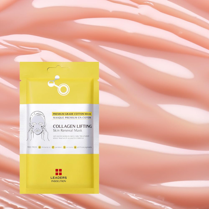 Leaders Insolution Collagen Lifting Skin Renewal Mask Marine Collagen for Firmness and Elasticity AntiWrinkle Sculpting