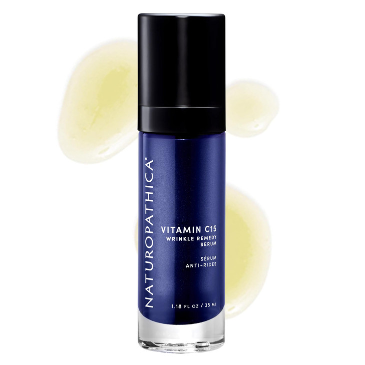 Naturopathica Vitamin C15 Wrinkle Remedy Serum for Face Moisturizing Serum with Hyaluronic Acid AntiAging Face Serum for