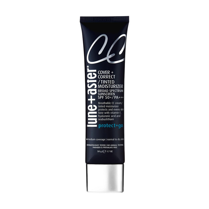 LuneAster CC Cream Broad Spectrum SPF 50 Medium Coverage Color Correcting Cream For A Dewy Glow Medium Deep 17 Oz