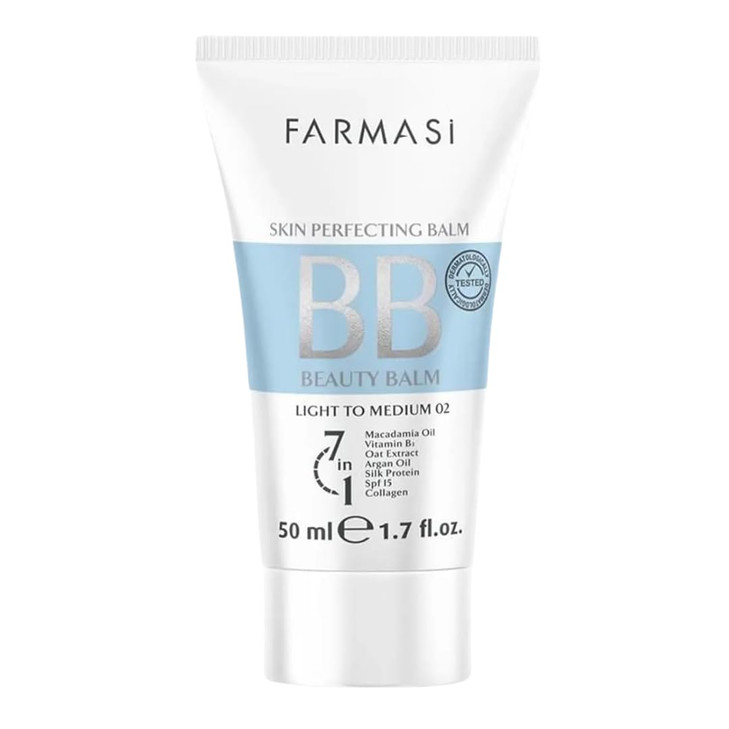 FARMASi BB Cream Beauty Balm Tinted Moisturizer with SPF 15 Lightweight Matte Finish Buildable Coverage Face Makeup 17 f