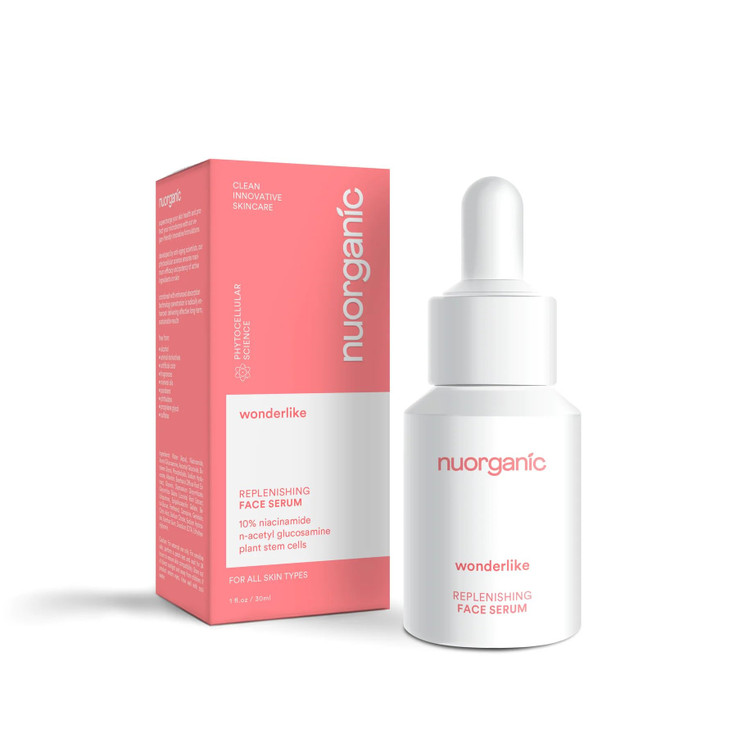 nuorganic 10 Niacinamide Serum with Plant Stem Cells Replenishing Daily Skin Booster for More Raidant Youthful Glow 1fl