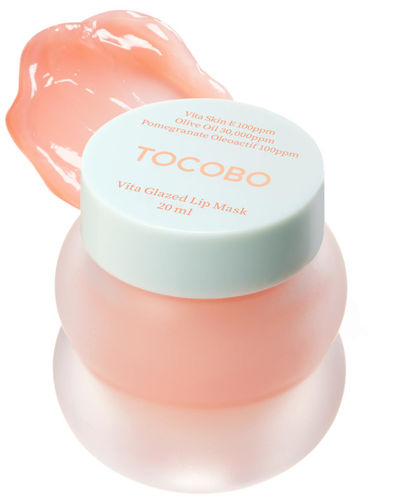 TOCOBO Vita Glazed Lip Mask Vegan Overnight Lip Sleeping Mask for Dry Chapped Lips PHA Lactobionic Acid Gentle Exfoliati