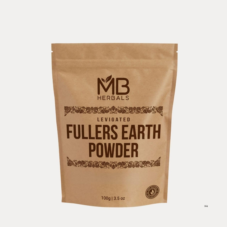 MB Herbals Fullers Earth Powder 100 Gram 35 oz Fullers Earth Multani Mitti Bentonite Clay for Face Pack No Fragrance No