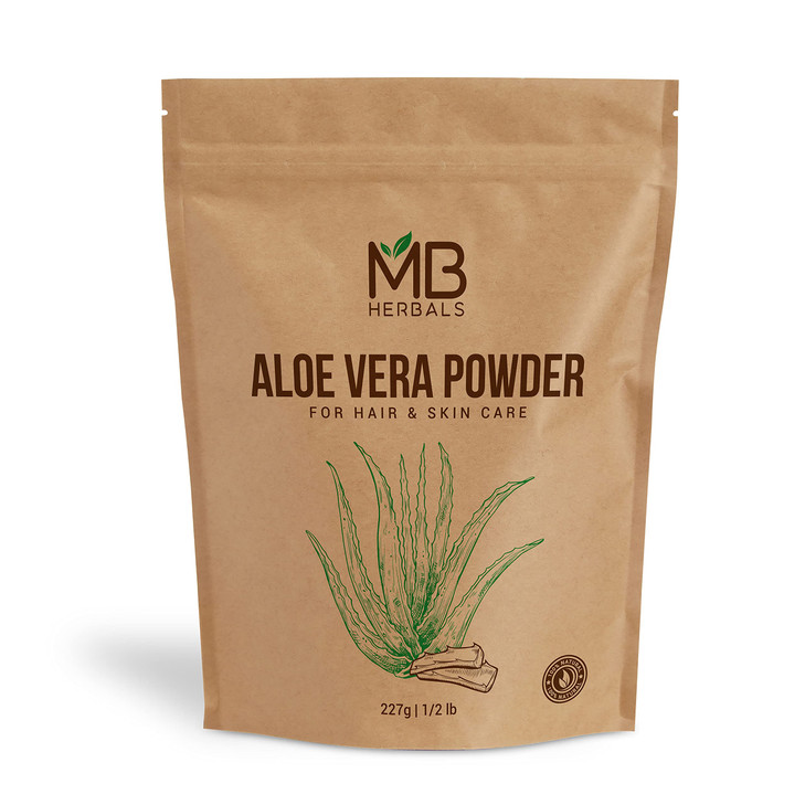 MB Herbals Aloe Vera Powder 8 oz 227 Gram 05 lb Aloe barbadensis Powder Natural Skin Moisturizer Promotes Hair Growth fo