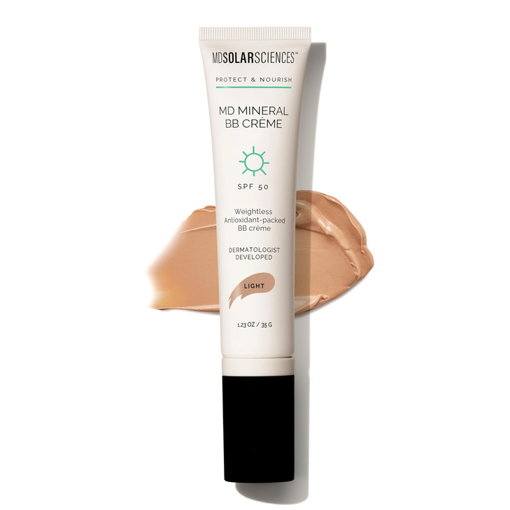 MDSolarSciences Mineral BB Creme SPF 50 Hydrating Sheer Tinted Mineral Sunscreen with Niacinamide Caffeine Squalane Blur