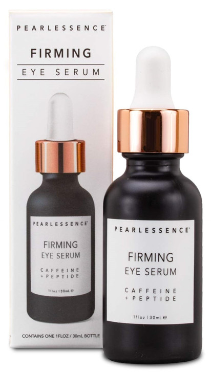 Pearlessence Firming Eye Serum with Caffeine Peptide Rejuvenates Puffy Eyes Reduces Under Eye Bags Made in USA Cruelty F
