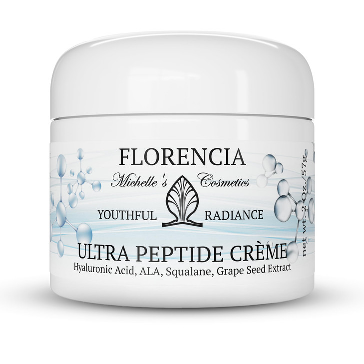 Florencia Ultra Peptide Cream Nourishing Organic Face Moisturizer with Hyaluronic Acid Matrixyl 3000 Hydrates Rejuvenate