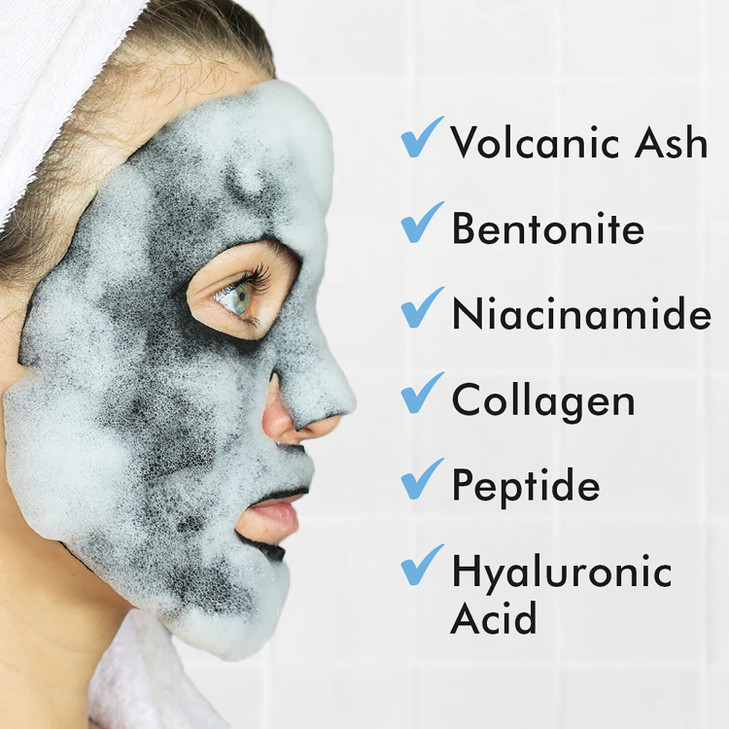 Ebanel 10 Pack Carbonated Bubble Clay Mask Deep Cleansing Face Mask Volcanic Ash and Bentonite Clay Masks with Collagen