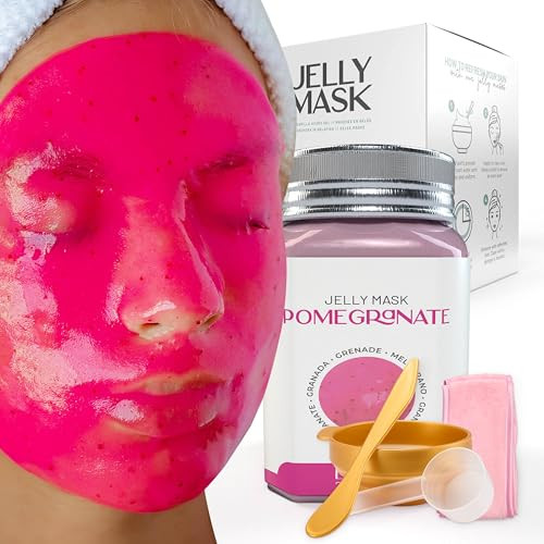 BRUUN PeelOff Pomegranate Jelly Mask for Face Care A 23 fl oz Rubber Jar for 30 to 35 Treatments A Skin Care Moisturizin