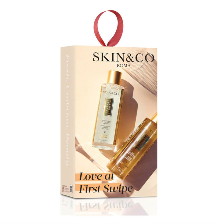 SKINCO Truffle Therapy Love at First Swipe 2Pc Skincare Kit with Face Toner Cleansing Oil Hydrating MakeupRemoving PoreR