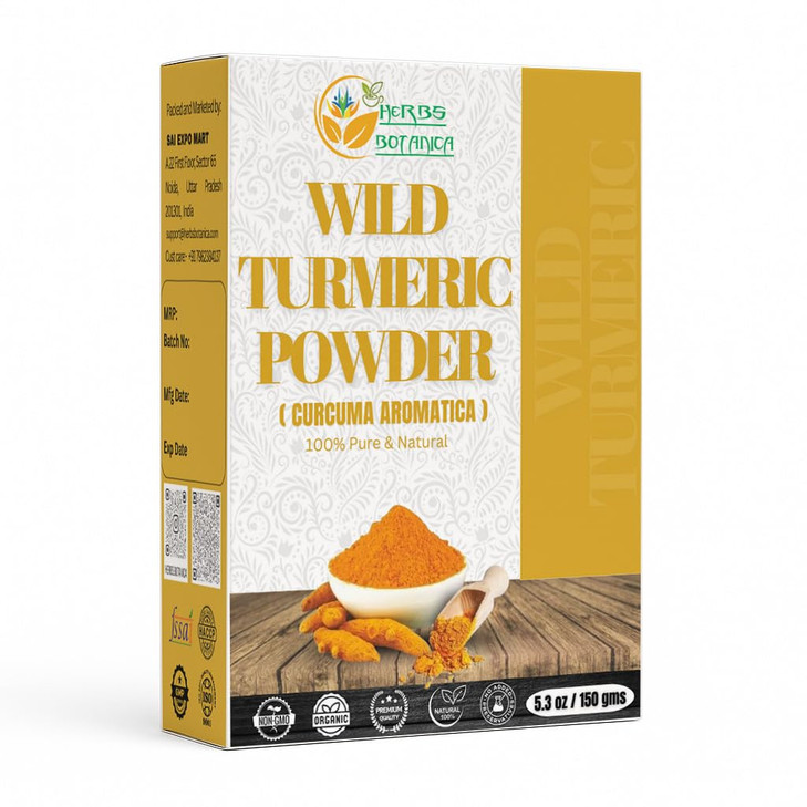 Herbs Botanica Wild Turmeric Powder Exfoliator Amba Haldi Powder Kasturi Manjal Kasturi Turmeric150 Gms 530 oz