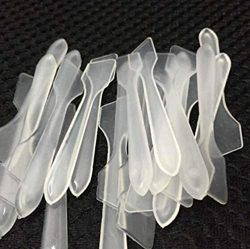 DNHCLL 100PCS Translucent Makeup Frosted Tip Spatula Cosmetic Mask Spatula for Mixing and SamplingDisposable Mask Stick